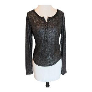 Elegant Black Shimmer Women's Top